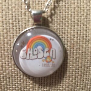 Rainbow Chosen Silver toned Necklace
